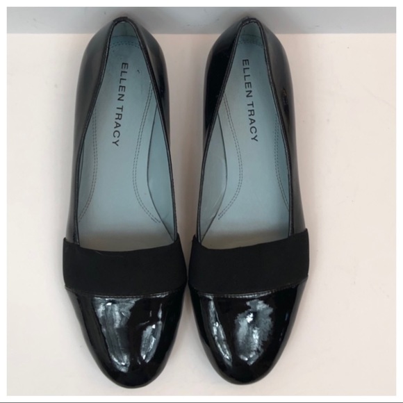 Ellen Tracey Black Patent Leather Shoes Size 7.5 - Picture 2 of 8